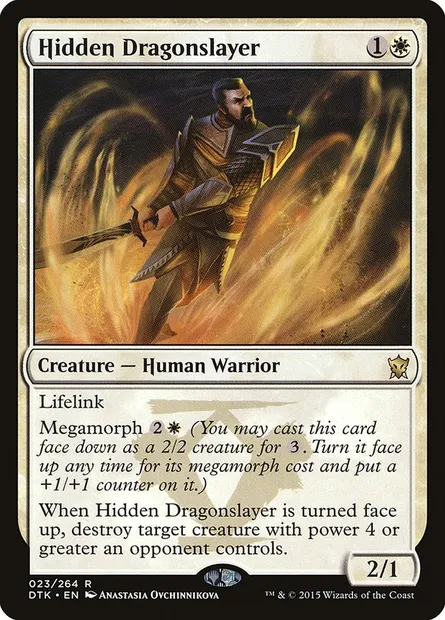 Hidden Dragonslayer, Magic card DTK 23 — Dragons of Tarkir set