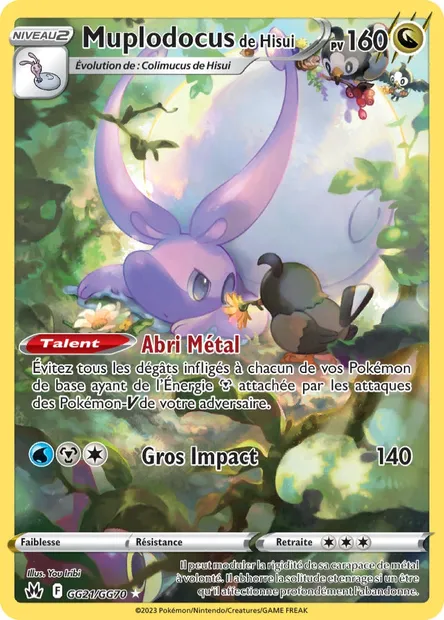 Muplodocus de Hisui, carte Pokémon CRZ GG21 — extension Zénith Suprême