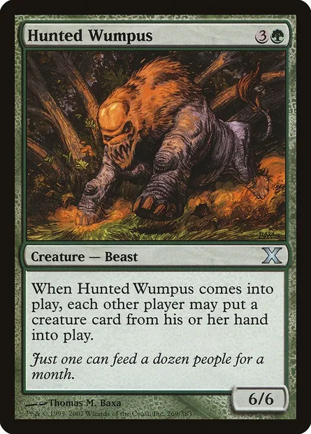 Hunted Wumpus, Magic card 10E 269 — Tenth Edition set