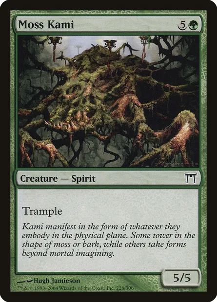 Kami de mousse, carte Magic CHK 228 — extension Guerriers de Kamigawa