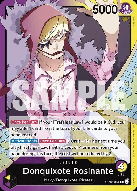Donquixote Rosinante, One Piece card OP12-061 — LEGACY OF THE MASTER set