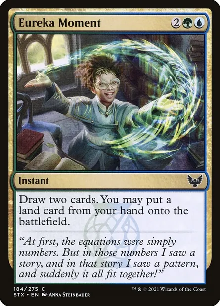 Eureka Moment, Magic card STX 184 — Strixhaven: School of Mages set
