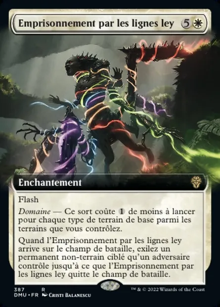 Emprisonnement par les lignes ley, carte Magic DMU 387 — extension Dominaria Uni