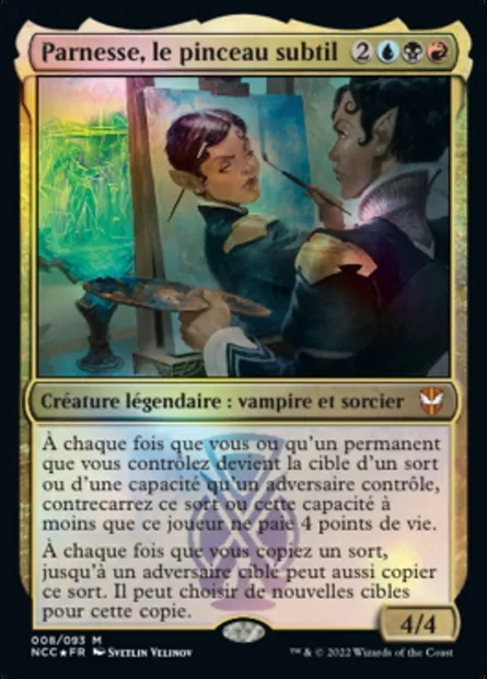 Parnesse, le pinceau subtil, carte Magic NCC 8 — extension New Capenna Commander