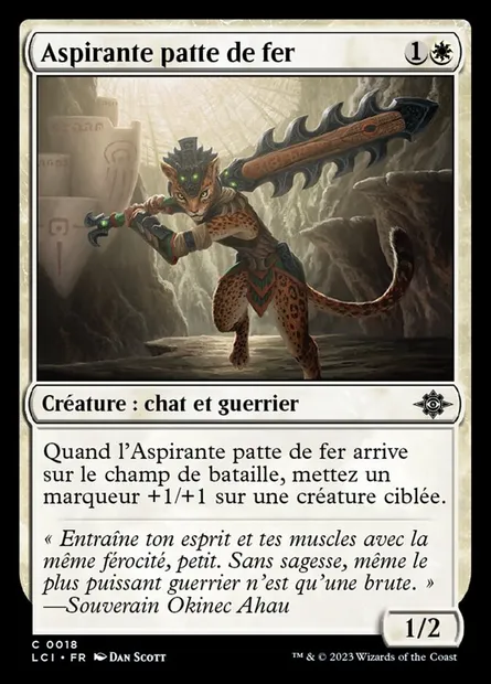 Aspirante patte de fer, carte Magic LCI 18 — extension The Lost Caverns of Ixalan