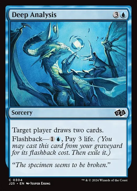 Deep Analysis, Magic card J25 304 — Foundations Jumpstart set