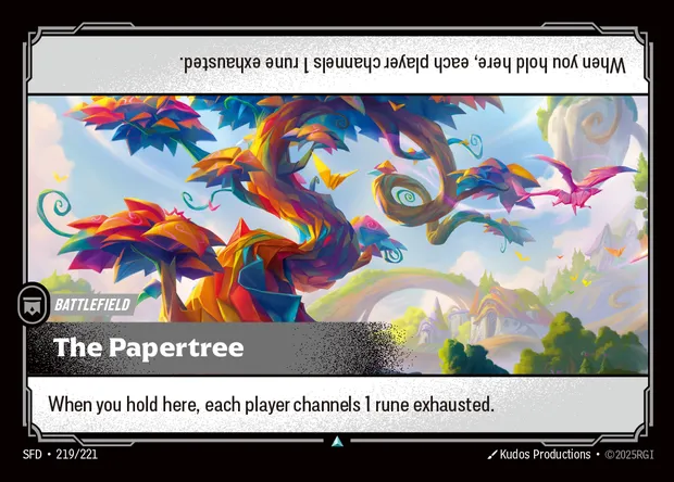 The Papertree, carte Riftbound SFD 219 — extension Spiritforged