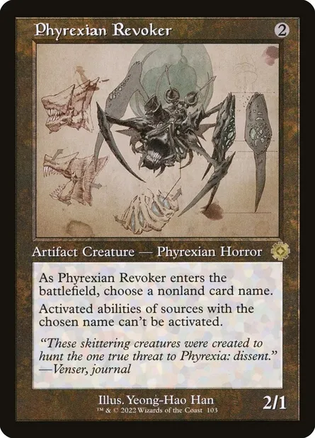 Phyrexian Revoker, Magic card BRR 103 — The Brothers' War Retro Artifacts set