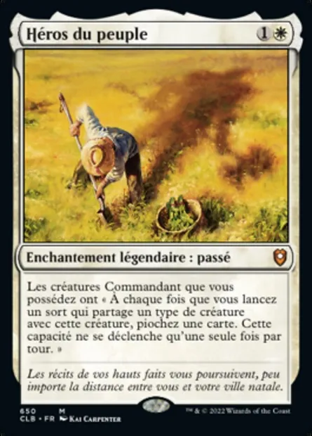 Héros du peuple, carte Magic CLB 650 — extension Commander Légendes : la bataille de la Porte de Baldur