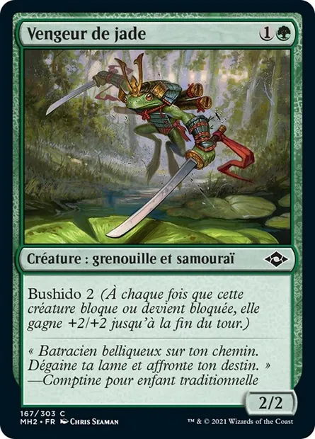 Vengeur de jade, carte Magic MH2 167 — extension Horizons du Modern 2