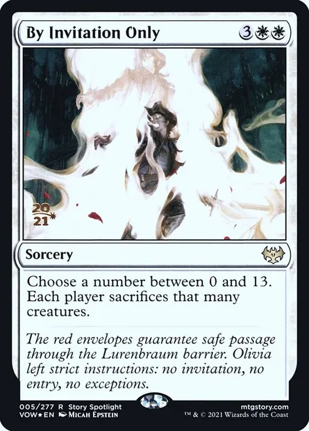 By Invitation Only, Magic card PVOW 5s — Innistrad: Crimson Vow Promos set