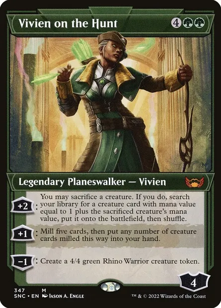 Vivien on the Hunt, Magic card SNC 347 — Streets of New Capenna set