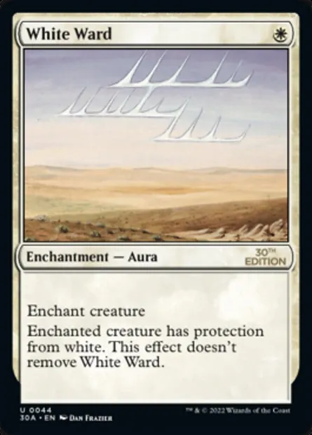 White Ward, Magic card 30A 44 — 30th Anniversary Edition set