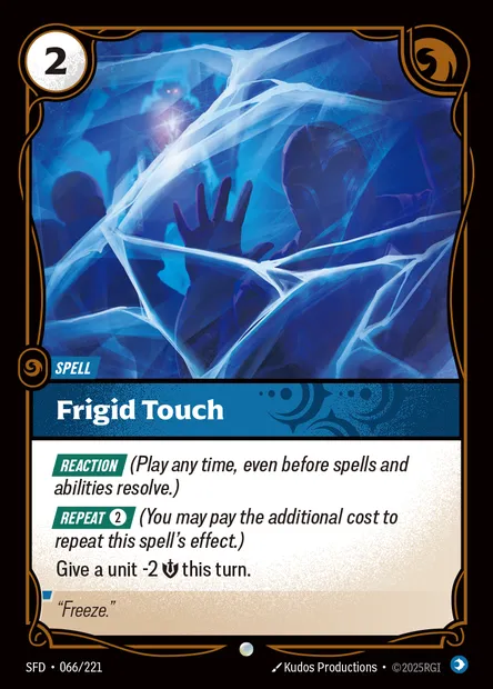 Frigid Touch, Riftbound card SFD 066 — Spiritforged set