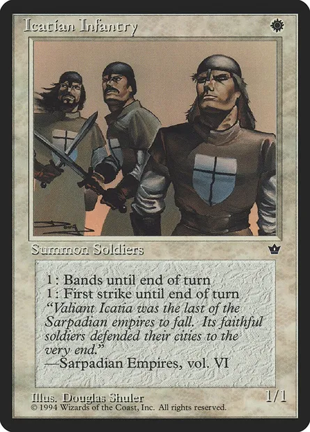 Icatian Infantry, Magic card FEM 7c — Fallen Empires set