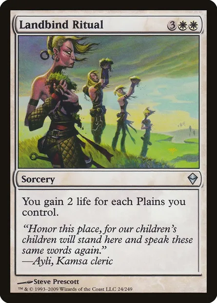 Landbind Ritual, Magic card ZEN 24 — Zendikar set
