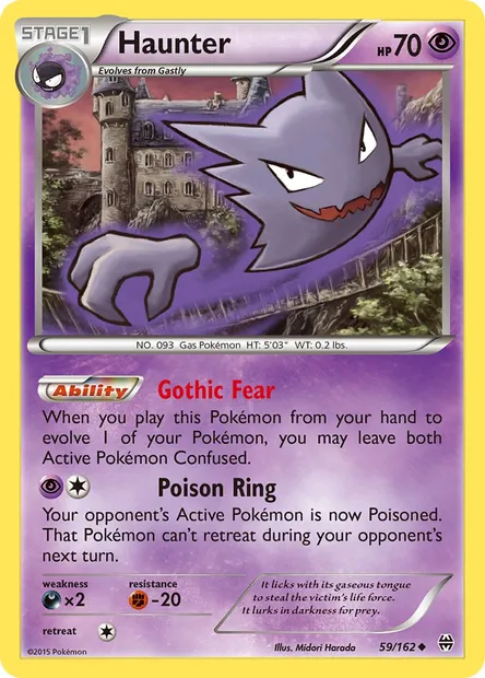 Haunter, Pokémon card BKT 59 — BREAKthrough set