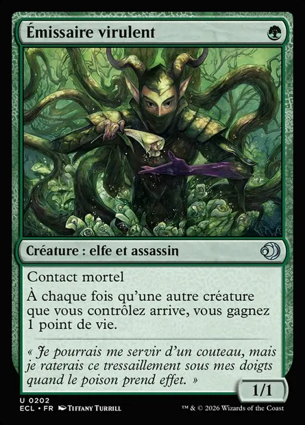 Émissaire virulent, carte Magic ECL 202 — extension Lorwyn Eclipsed