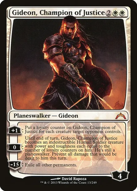 Gideon, Champion of Justice, Magic card GTC 13 — Gatecrash set