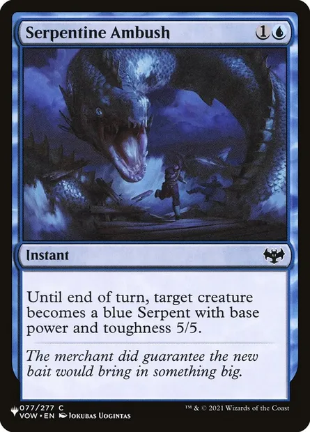 Embuscade serpentine, carte Magic PLST VOW-77 — extension The List