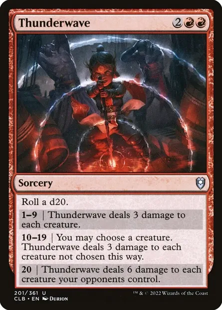 Thunderwave, Magic card CLB 201 — Commander Legends: Battle for Baldur's Gate set