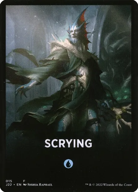 Scrying, carte Magic FJ22 15 — extension Jumpstart 2022 Front Cards