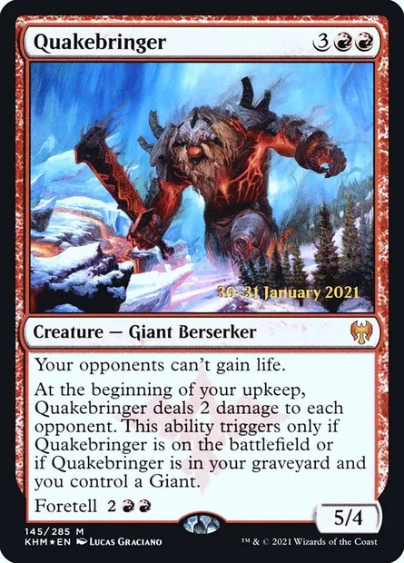 Quakebringer, Magic card PKHM 145s — Kaldheim Promos set