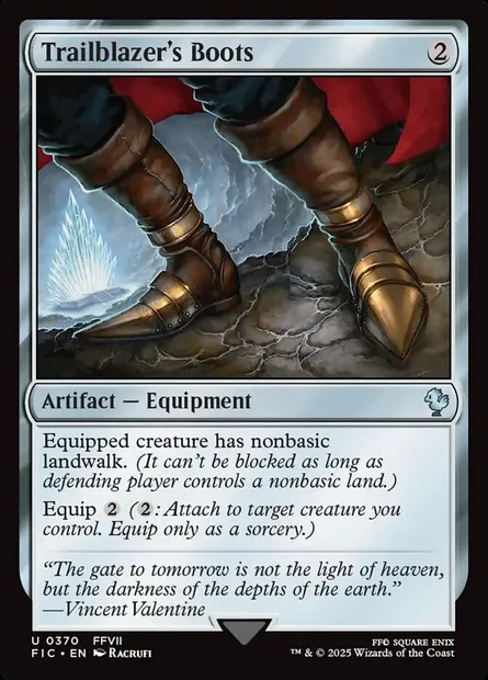 Trailblazer's Boots, Magic card FIC 370 — Final Fantasy Commander set