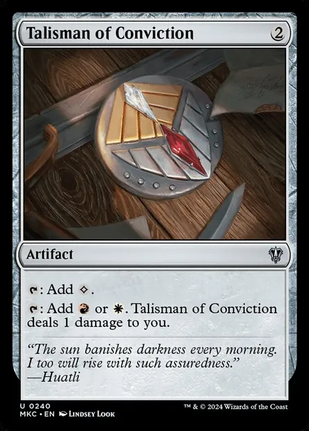Talisman of Conviction, Magic card MKC 240 — Murders at Karlov Manor Commander set