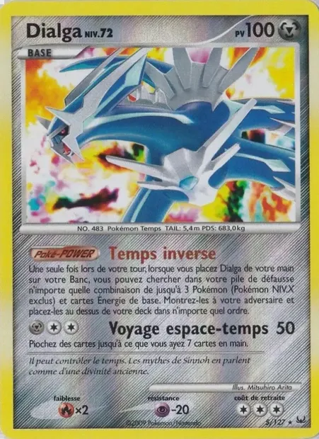 Dialga, carte Pokémon PL 5 — extension Platine