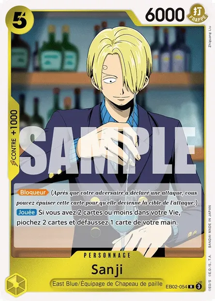 Sanji, carte One Piece EB02-054 — extension Anime 25th Collection