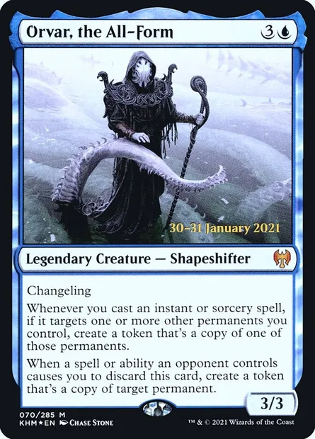 Orvar, the All-Form, Magic card PKHM 70s — Kaldheim Promos set