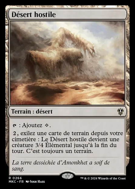 Désert hostile, carte Magic MKC 266 — extension Murders at Karlov Manor Commander