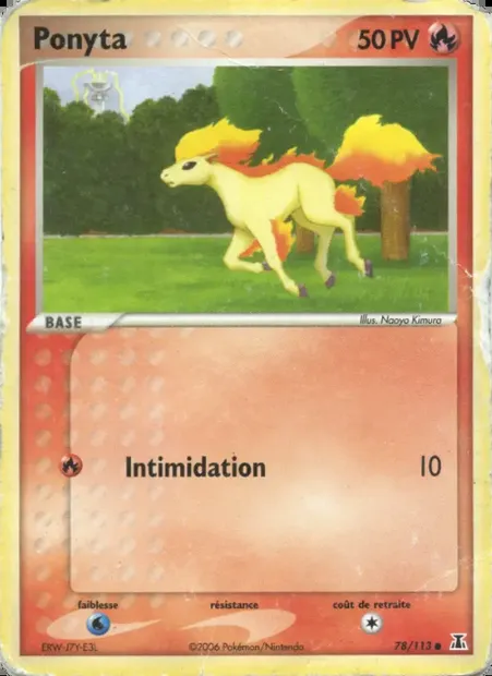 Ponyta, carte Pokémon DS 78 — extension EX Espèces Delta