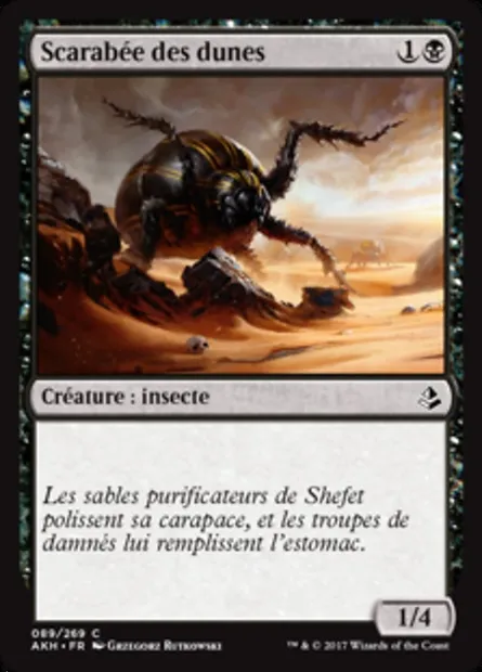 Scarabée des dunes, carte Magic AKH 89 — extension Amonkhet