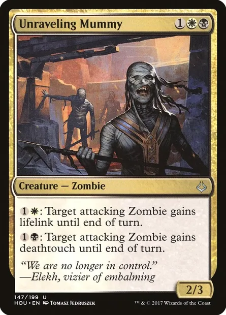 Unraveling Mummy, Magic card HOU 147 — Hour of Devastation set