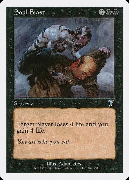 Soul Feast, Magic card 7ED 163 — Seventh Edition set