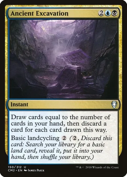 Ancient Excavation, Magic card CM2 150 — Commander Anthology Volume II set