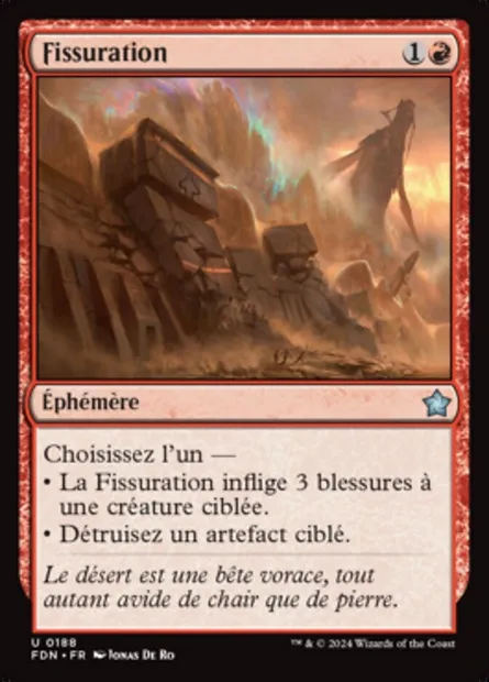 Fissuration, carte Magic FDN 188 — extension Foundations