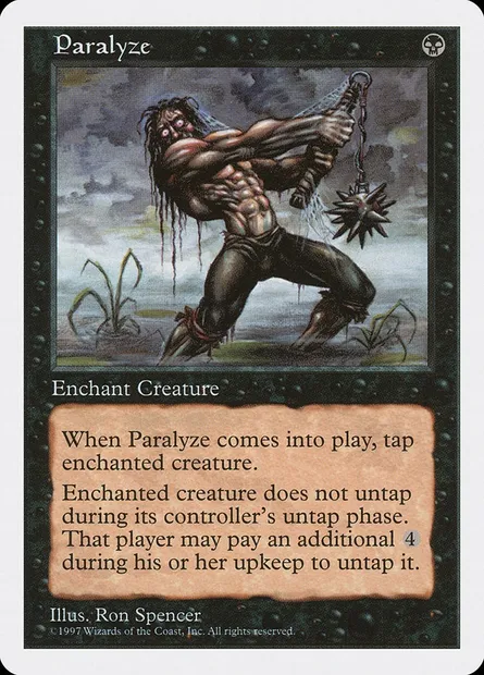 Paralysie, carte Magic 5ED 185 — extension Cinquième Edition