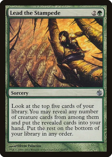 Lead the Stampede, Magic card MBS 82 — Mirrodin Besieged set