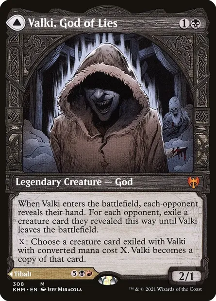 Valki, God of Lies // Tibalt, Cosmic Impostor, Magic card KHM 308 — Kaldheim set