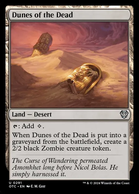 Dunes of the Dead, Magic card OTC 291 — Outlaws of Thunder Junction Commander set