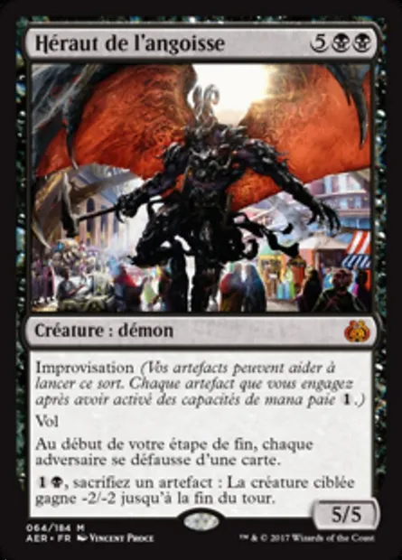 Héraut de l'angoisse, carte Magic AER 64 — extension La révolte éthérique